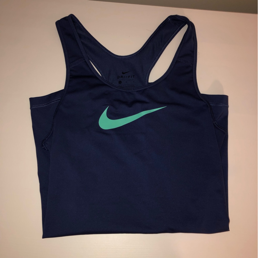 Purple Nike Swoosh exercise tank top